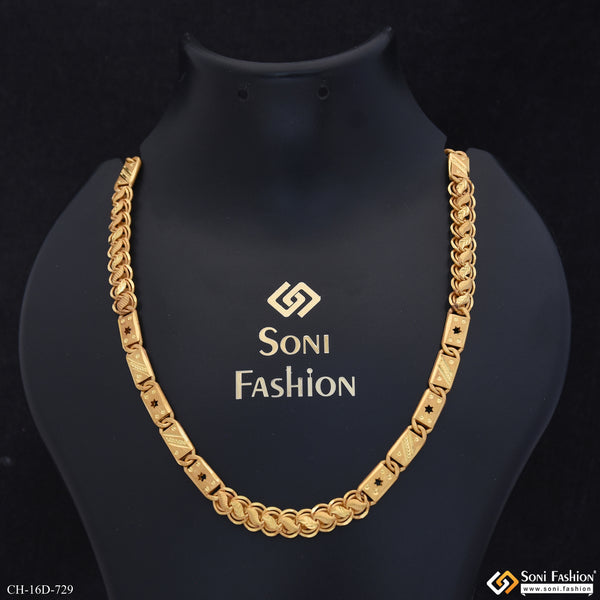 Fabulous Design Gold Plated Kohli Nawabi Chain for Men - Style D729