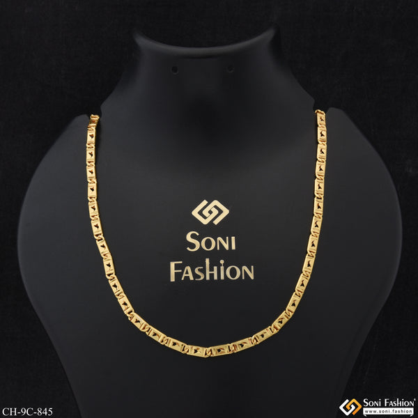 Nawabi Stunning Design Superior Quality Gold Plated Chain For Men - Style C845