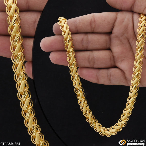 1 Gram Gold Forming Kohli Exquisite Design High-Quality Chain for Men - Style B864