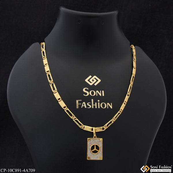 Trending Design Gold Plated Chain Pendant Combo for Men (CP-C891-A709)