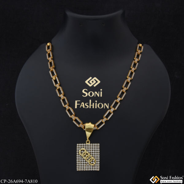 Stylish Amazing Design Gold Plated Chain with Pendant for Men (CP-A694-A810)