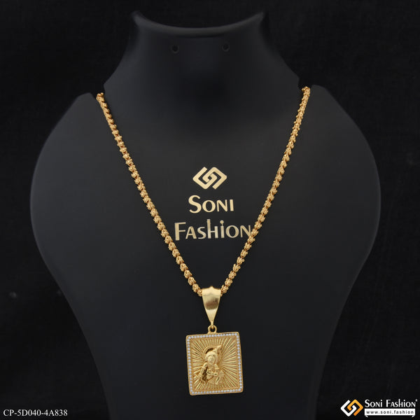 Bal Krishna Gold Plated Pendant With Chain for Men (CP-D040-A838)