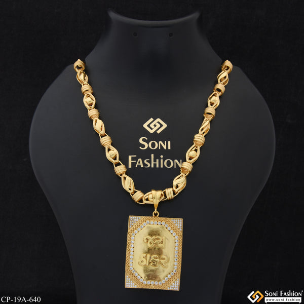 Jay Thakar Best Quality Gold Plated Chain Pendant Combo for Men - Style A640