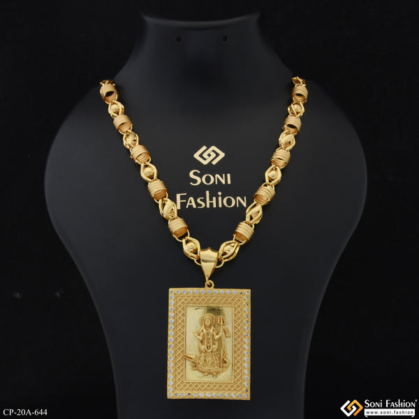 Khodiyar maa Pendant With Ball Chain Gold Plated Combo for Men - Style A644