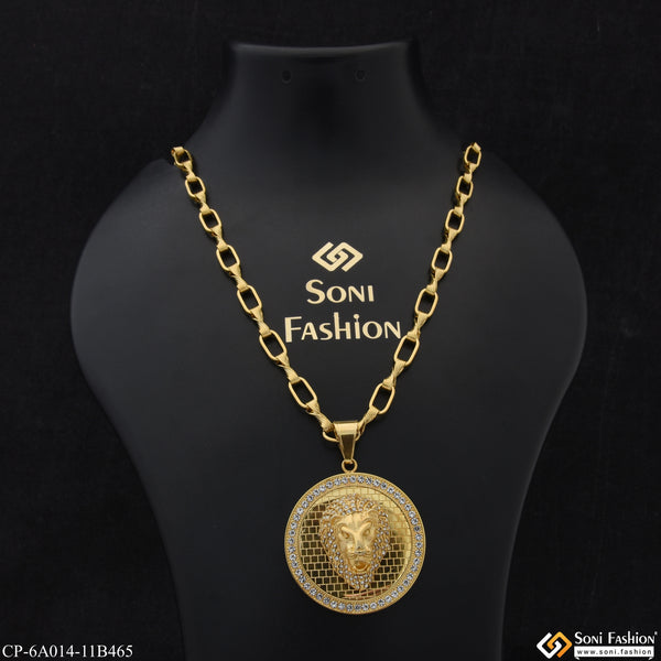 Lion Latest Design High-Quality Chain Pendant Combo for Men (CP-A014-B465)