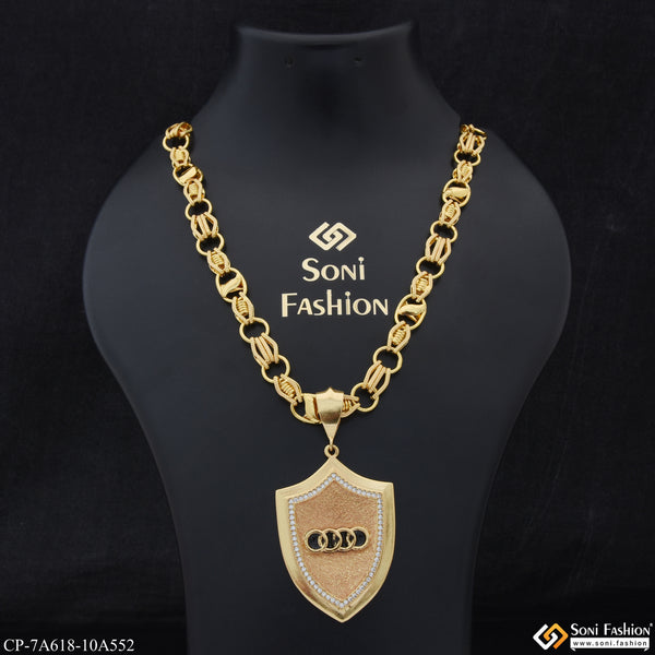 Best Quality Elegant Design Gold Plated Chain with Pendant for Men (CP-A618-A552)