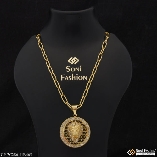 Lion Classic Design Superior Quality Chain Pendant Combo for Men (CP-C286-B465)