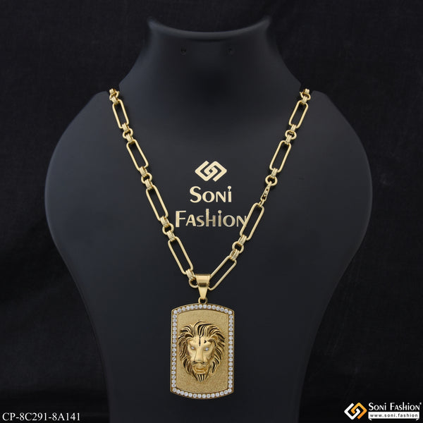 Lion Stylish Design Best Quality Chain Pendant Combo for Men (CP-C291-A141)