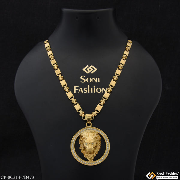 Lion Latest Design High-Quality Chain Pendant Combo for Men (CP-C314-B473)