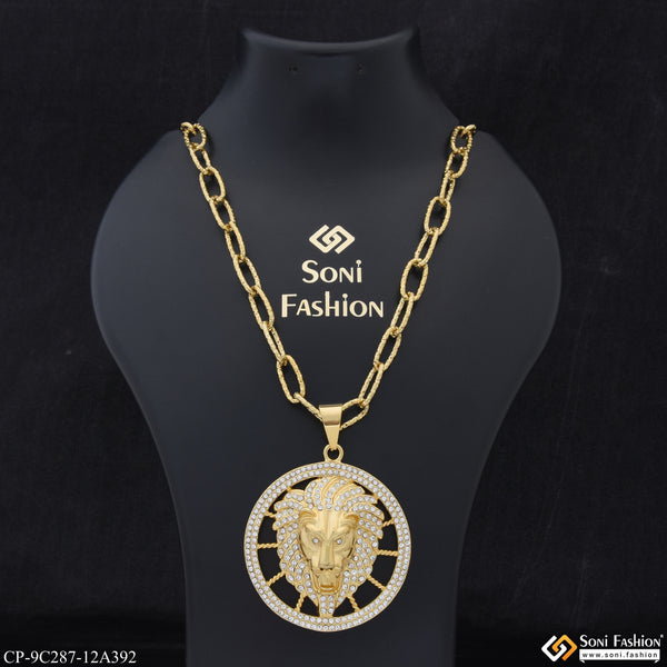 Lion Brilliant Design Premium-Grade Quality Chain with Pendant for Men (CP-C287-A392)