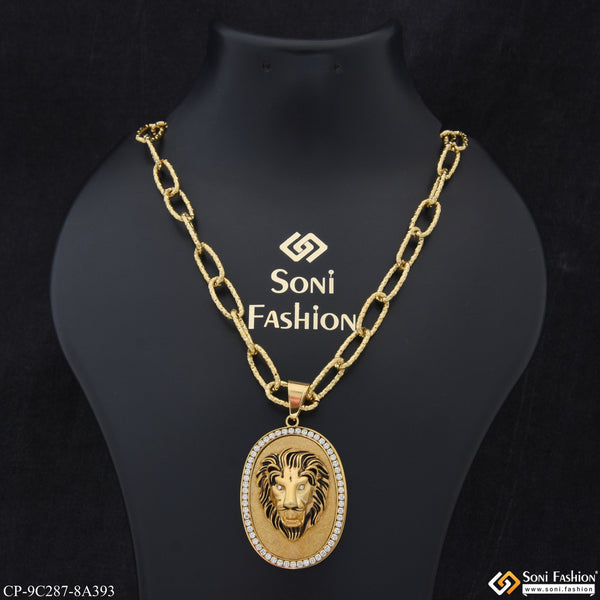 Lion Exceptional Design High-Quality Chain Pendant Combo for Men (CP-C287-A393)