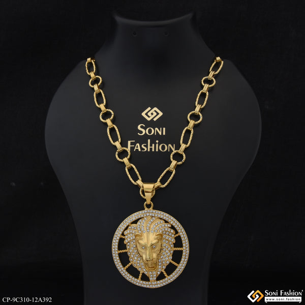 Lion Prominent Design Pendant With Chain for Men (CP-C310-A392)