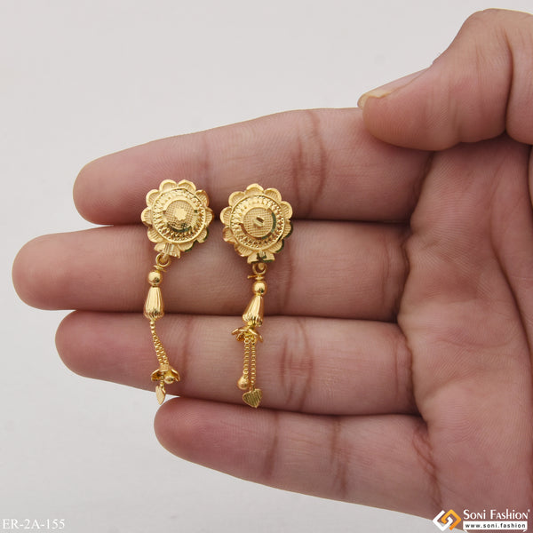 Casual Design Eye-Catching Design Gold Plated Earrings for Lady - Style A155