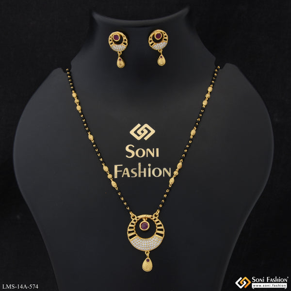 Casual Design Gold Plated Mangalsutra Set for Women - Style A574