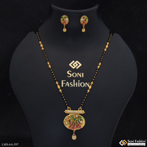 Casual Design Gold Plated Mangalsutra Set for Women - Style A597