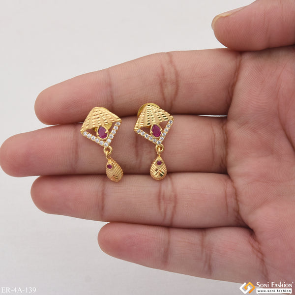 Charming Design High-Class Design Gold Plated Earrings for Ladies - Style A139