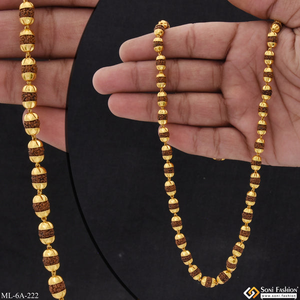 Charming Design Premium-Grade Quality Gold Plated Mala for Men - Style A222