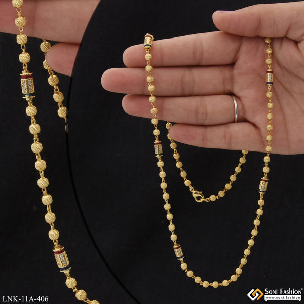 Charming Design with Diamond Cool Design Gold Plated Mala for Women - Style A406