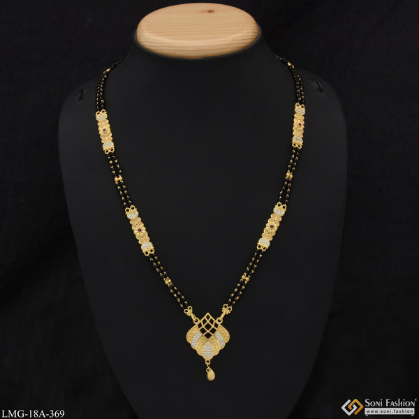 Chic Design with Diamond Cool Design Gold Plated Mangalsutra for Women - Style A369