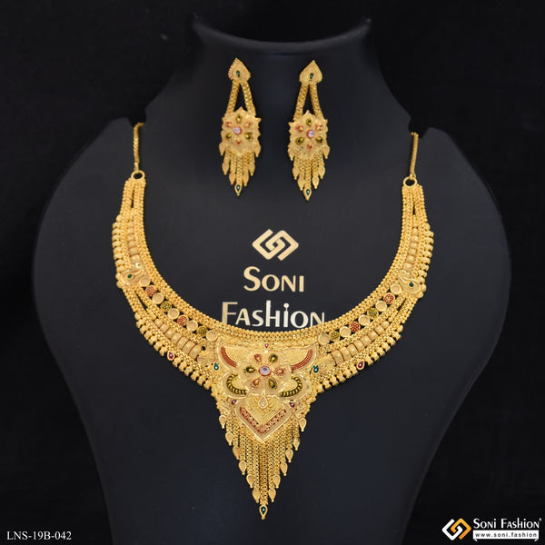 Classic Design Gold Plated Necklace Set for Women - Style B042