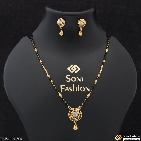 Classic Design Unique Design Gold Plated Mangalsutra Set for Women - Style A504