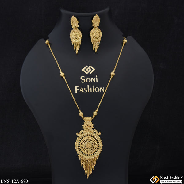 Cool Design Graceful Design Gold Plated Necklace Set for Ladies - Style A680