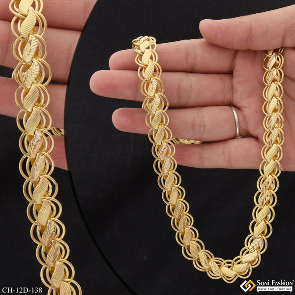 Kohli Decorative Design Best Quality Gold Plated Chain for Men - Style D138