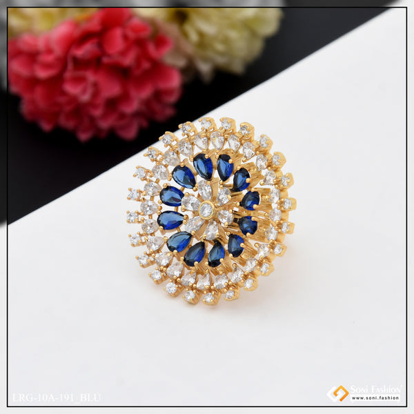 Latest Design with Diamond Best Quality Gold Plated Ring for Ladies - Style A191