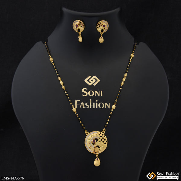 Dazzling Design Gold Plated Mangalsutra Set for Women - Style A576