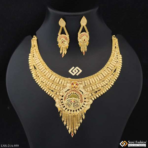 Dazzling Design Gold Plated Necklace Set for Women - Style A959