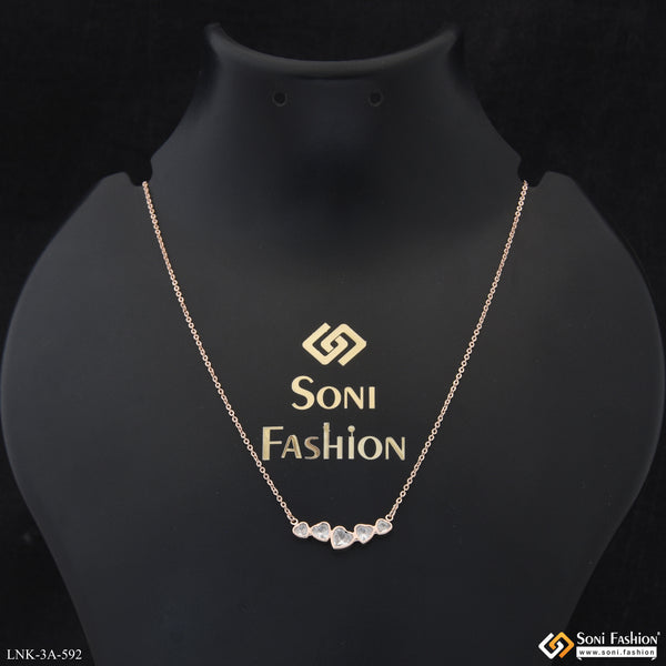 Dazzling Design Rose Gold Color Necklace for Ladies - Style A592