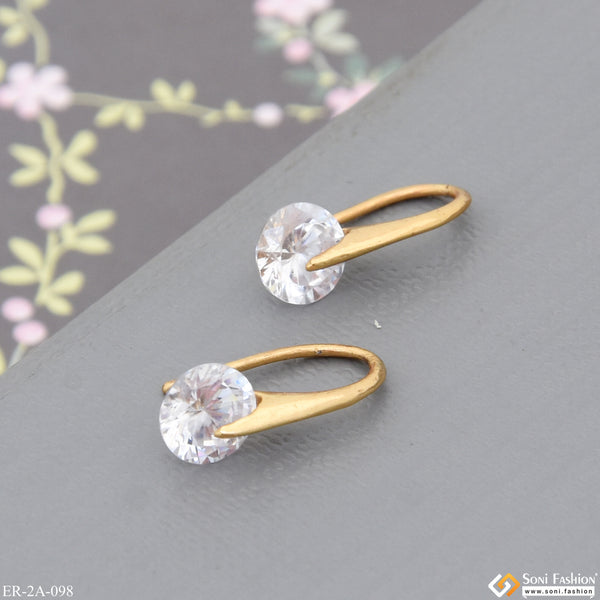 Funky Design Fashion-Forward Gold Plated Earrings for Ladies - Style A098