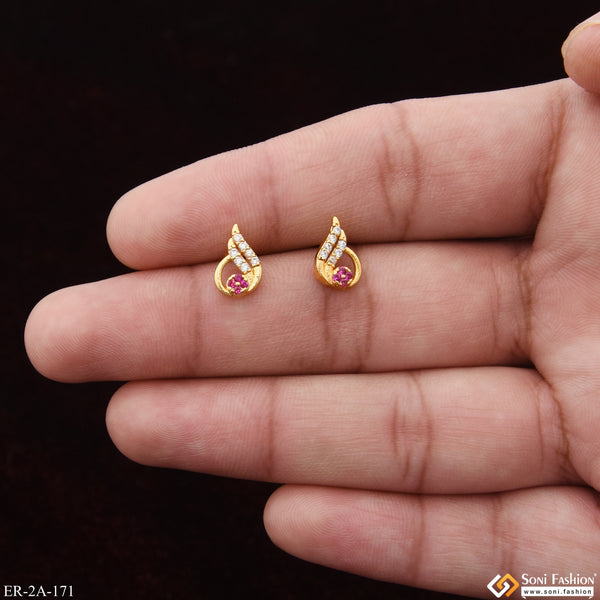 Lovely Design Gorgeous Design Gold Plated Earrings for Ladies - Style A171