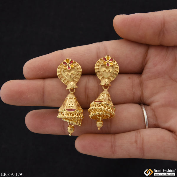 Charming Design Stunning Design Gold Plated Earrings for Women - Style A179