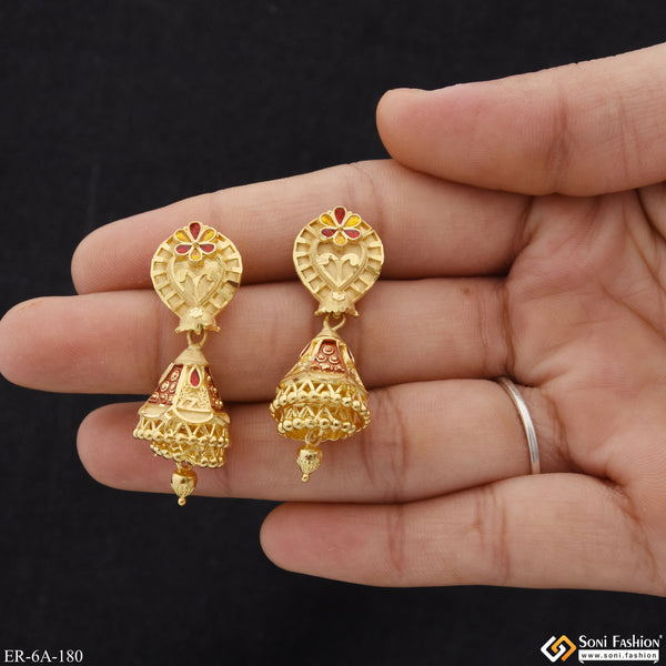 Decorative Design Graceful Design Gold Plated Earrings for Women - Style A180