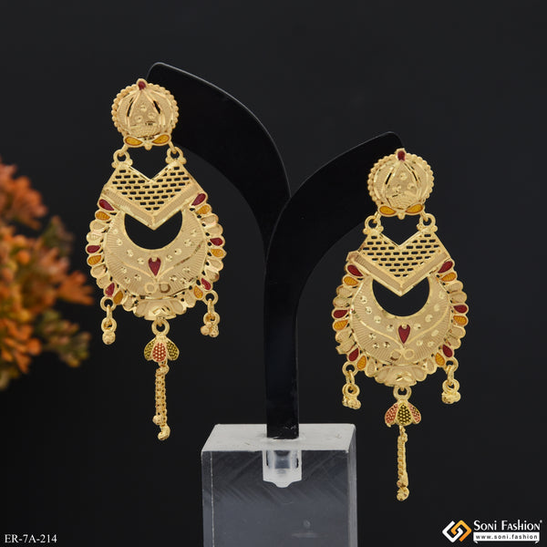 Charming Design Gold Plated Earrings for Women - Style A214