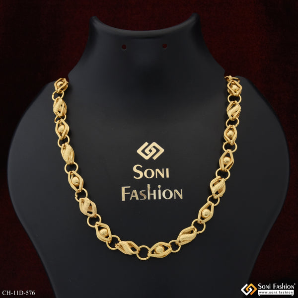 Exciting Design High-Quality Gold Plated Ball Chain for Men - Style D576