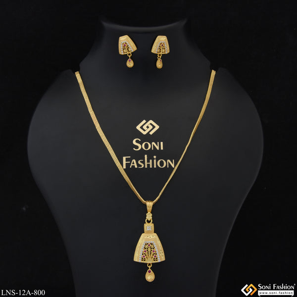 Exclusive Design Gold Plated Chain Pendant for Ladies - Style A800