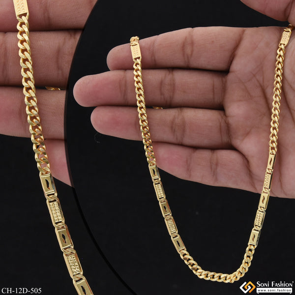 Fabulous Design Gold Plated Link Nawabi Chain for Men - Style D505