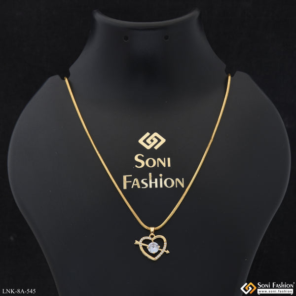 Fancy Design Gold Plated Chain Pendant for Ladies - Style A545