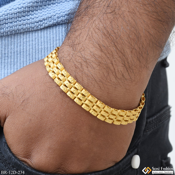 Fashion-Forward Design High-Quality Gold Plated Bracelet for Men - Style D234