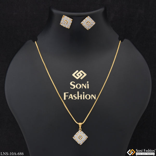 Fashion-Forward Funky Design Gold Plated Necklace Set for Ladies - Style A686