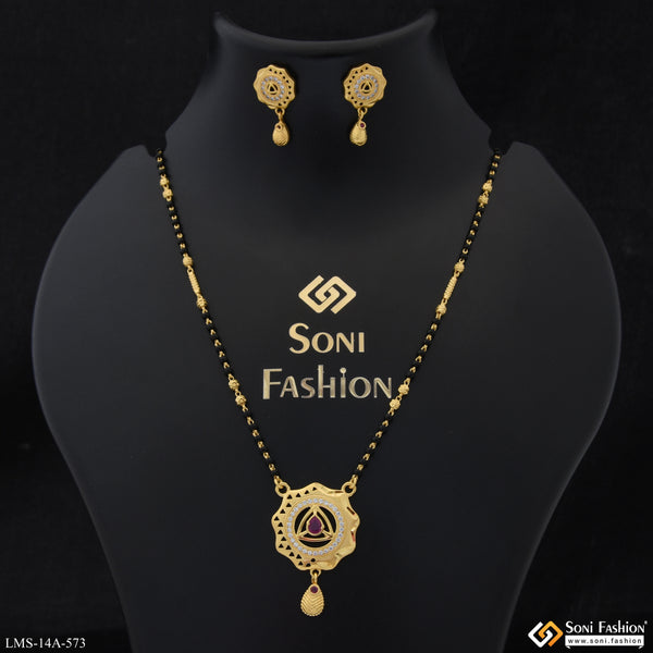 Fashion-Forward Gold Plated Mangalsutra Set for Women - Style A573