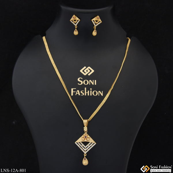 Fashionable Gold Plated Chain Pendant for Ladies - Style A801