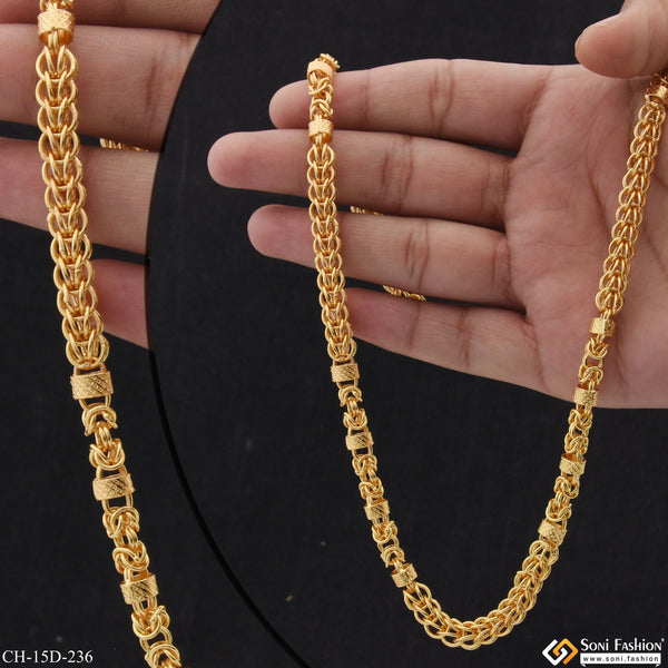 Funky Design Best Quality Attractive Design Gold Plated Chain for Men - Style D236