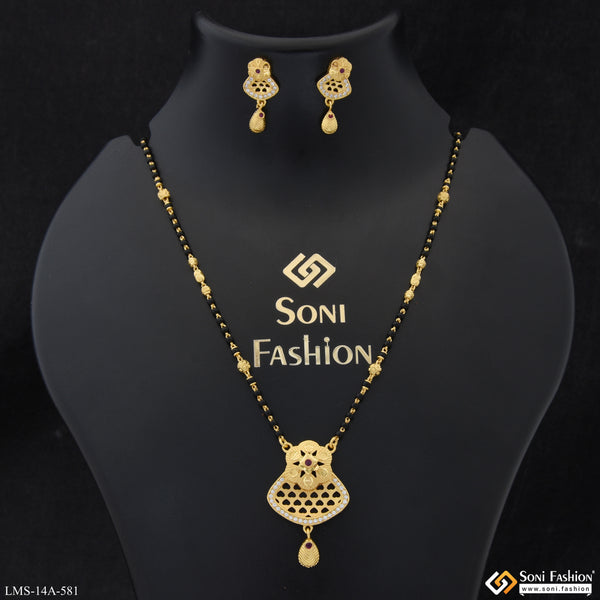 Glamorous Design Gold Plated Mangalsutra Set for Women - Style A581