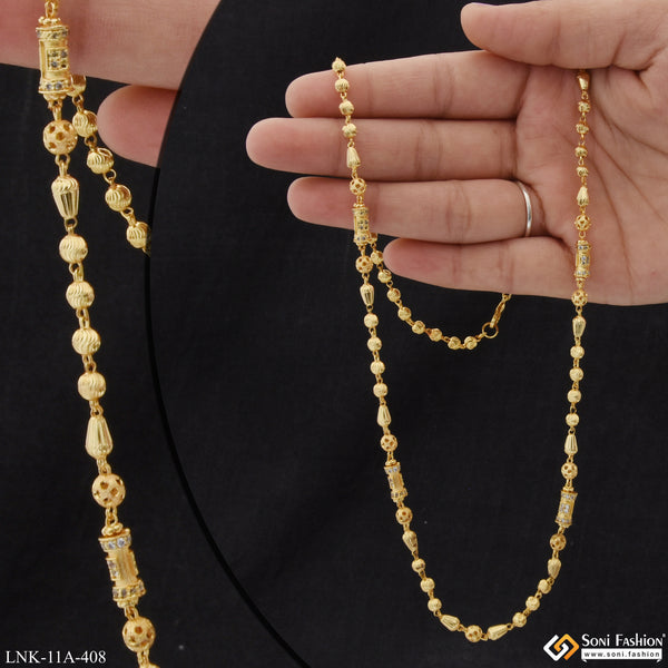 Glamorous Design with Diamond Best Quality Gold Plated Mala for Women - Style A408