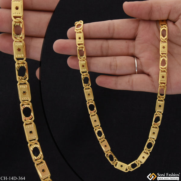 Attractive Design Gold Plated Nawabi Chain for Men - Style D364