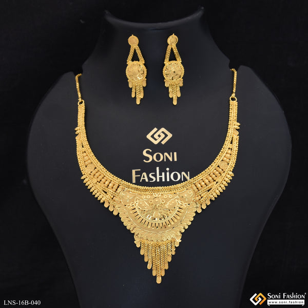 Gorgeous Design Gold Plated Necklace Set for Women - Style B040