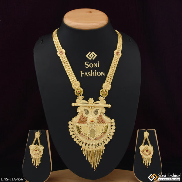 Hand-Crafted Design Gold Plated Necklace Set for Women - Style A856